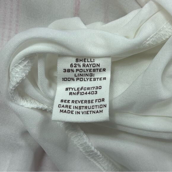 NWT Blu Pepper Shift Rayon Dress Floral Striped Medium - Picture 7 of 7